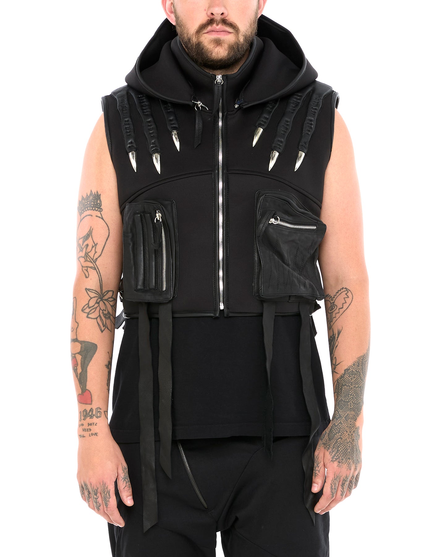 【U LAN】Muse Glossy Nylon Hood Vest THIN NYLON HOOD VEST (3color) - MUCENT | 60% - Asian Fashion